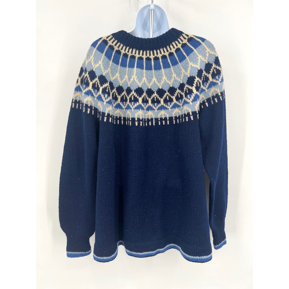 Hand Knit Norway Bohus Cardigan Fair Isle Heavy Wool Metal Buttons Skiing Warm - Picture 3 of 9